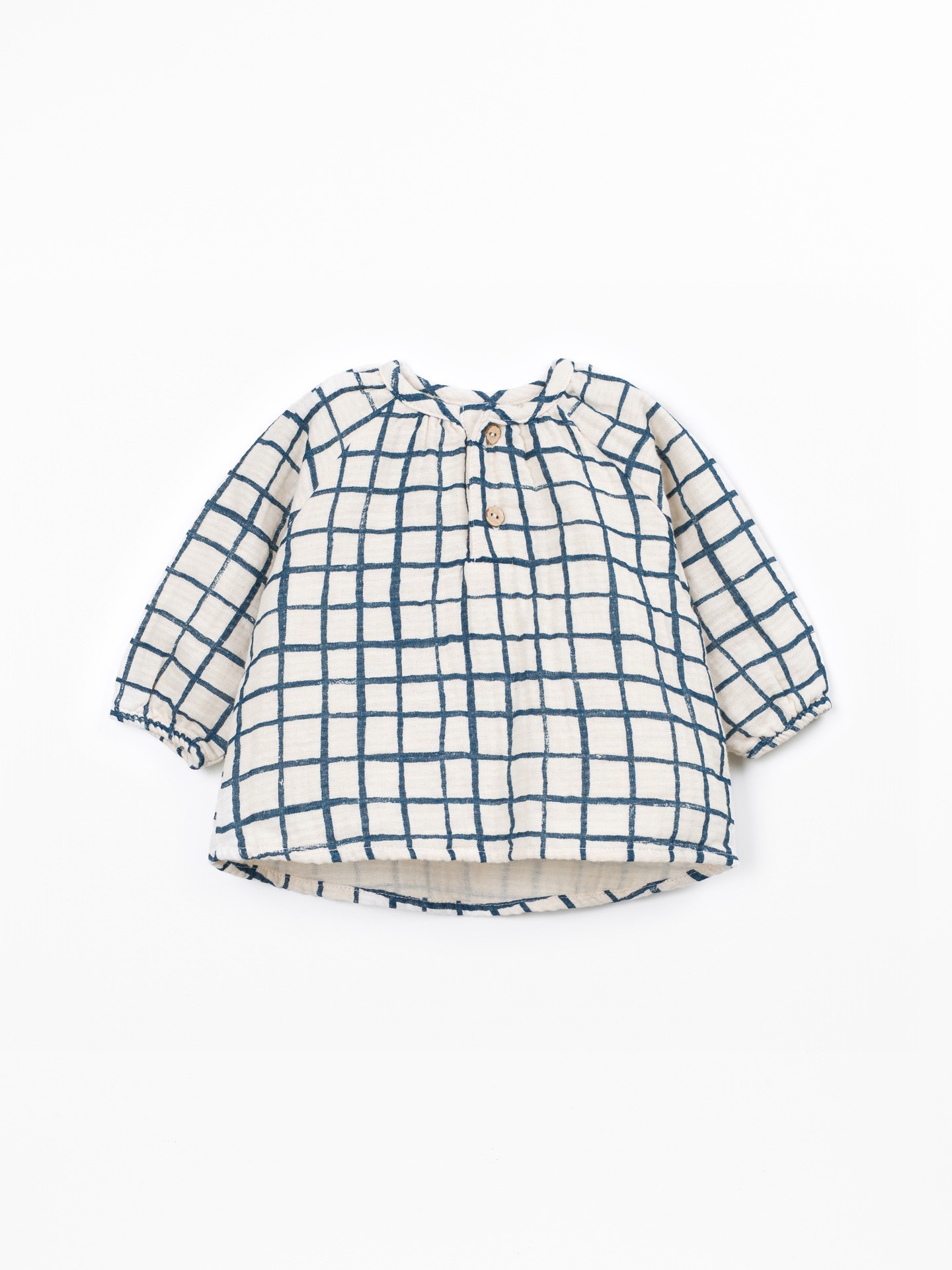 Blouse en tissu avec imprimé à carreaux