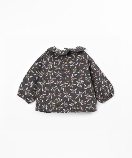 Blusa con estampado en tejido de algodón