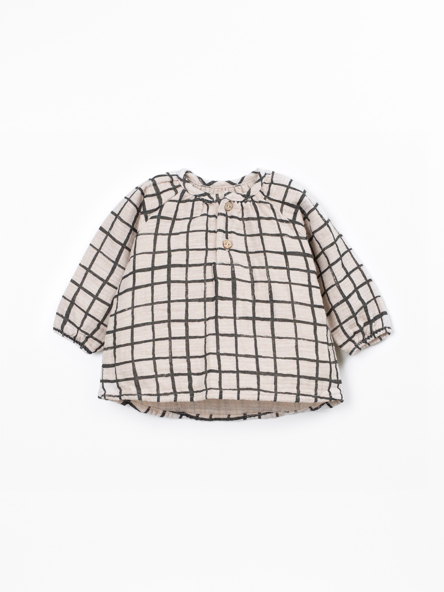Blouse en tissu avec imprimé à carreaux