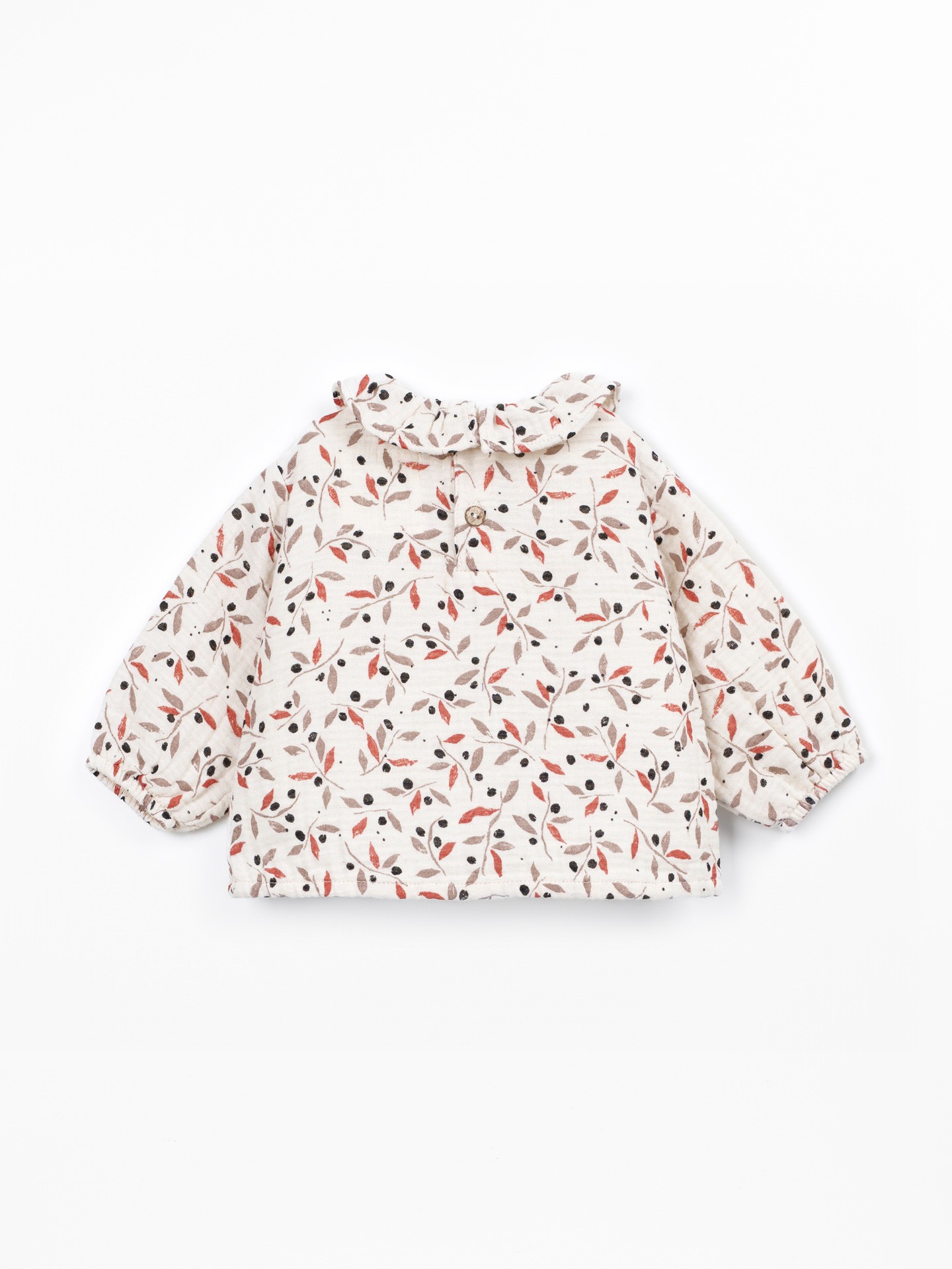 Blouse with print in cotton fabric
