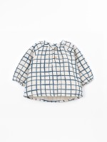 Blusa de tecido com estampado xadrez
