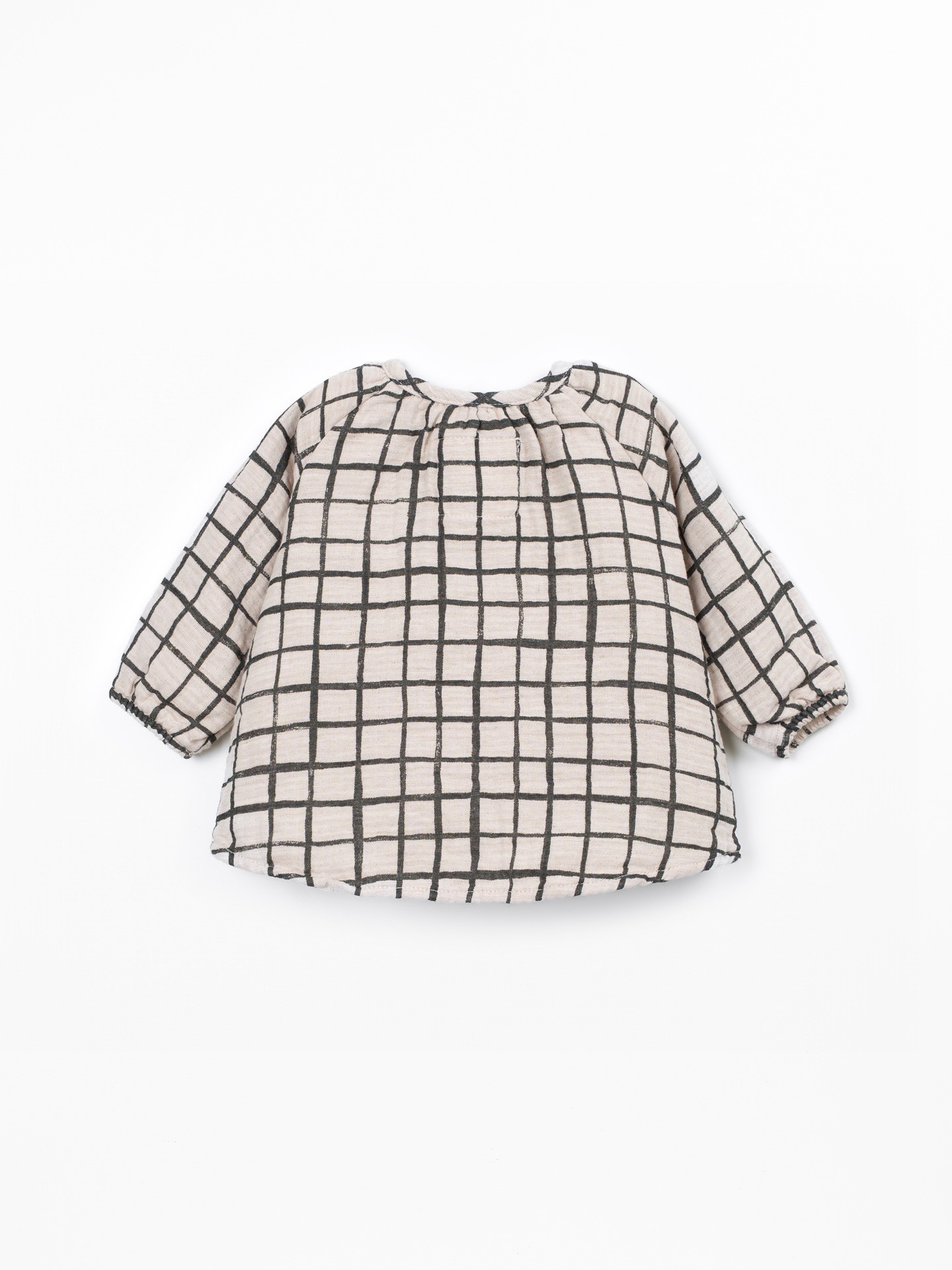 Blouse en tissu avec imprimé à carreaux