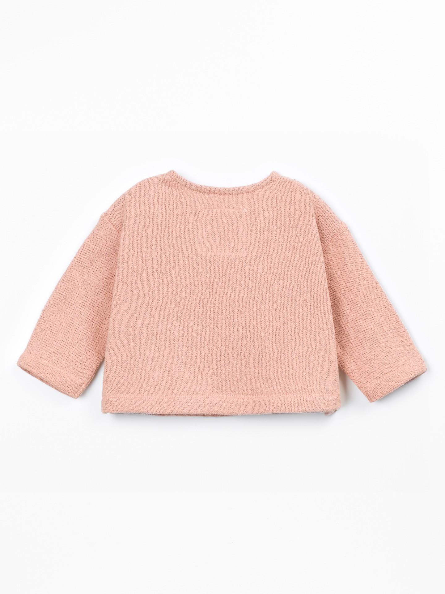 Knitted sweater with cotton and recycled cotton blend