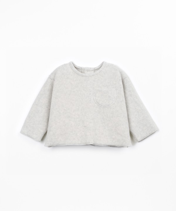 Knit sweater in natural fibers