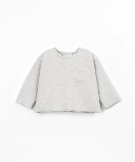 Knit sweater in natural fibers