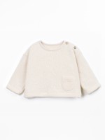 Knitted sweater with cotton and recycled cotton blend Knitted sweater with cotton and recycled cotton blend