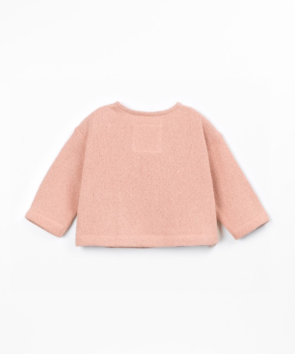 Knitted sweater with cotton and recycled cotton blend