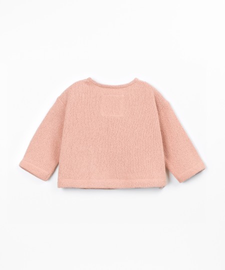 Knitted sweater with cotton and recycled cotton blend