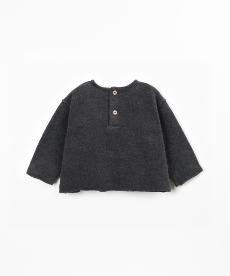 Knit sweater in natural fibers