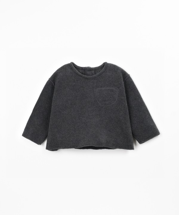 Knit sweater in natural fibers