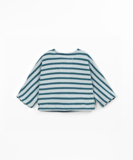 Pull en maille avec un mélange de fibres naturelles et de coton recyclé