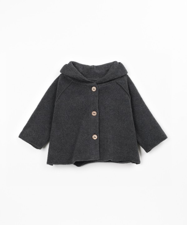 Polar fleece jacket with hood