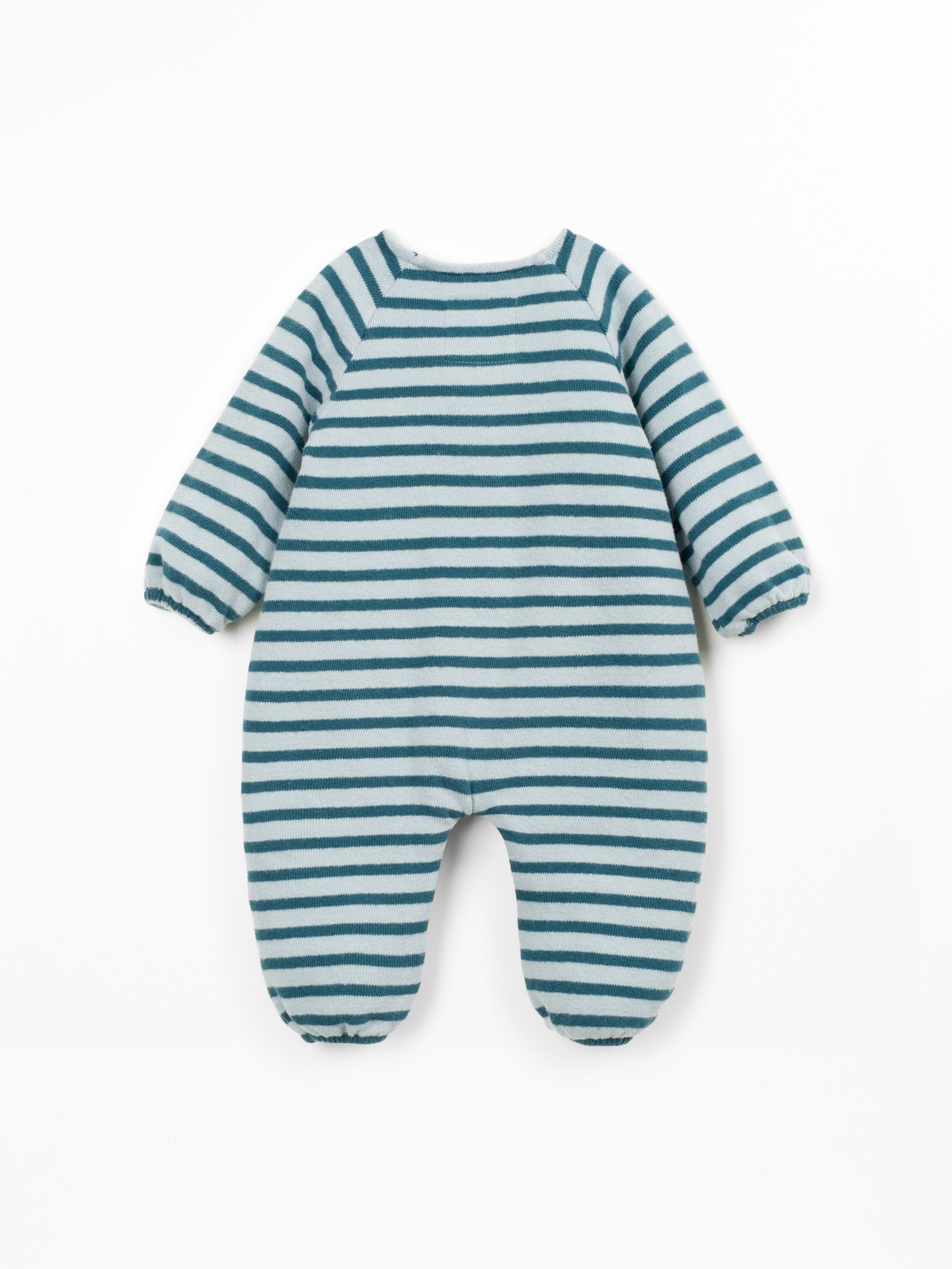 Knit jumpsuit with a mixture of natural and recycled fibers