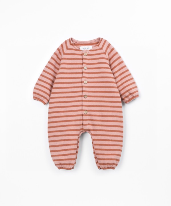 Jersey jumpsuit with a blend of natural and recycled fibers