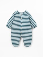 Knit jumpsuit with a mixture of natural and recycled fibers