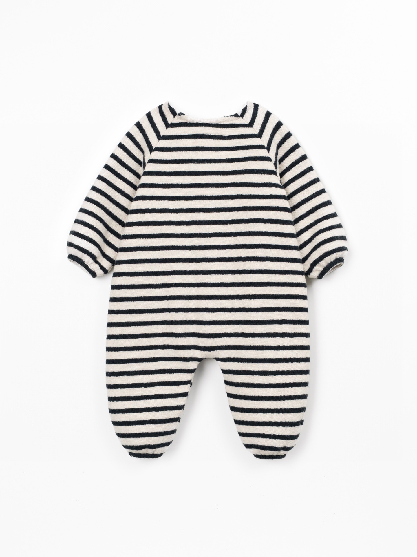 Knit jumpsuit with a mixture of natural and recycled fibers