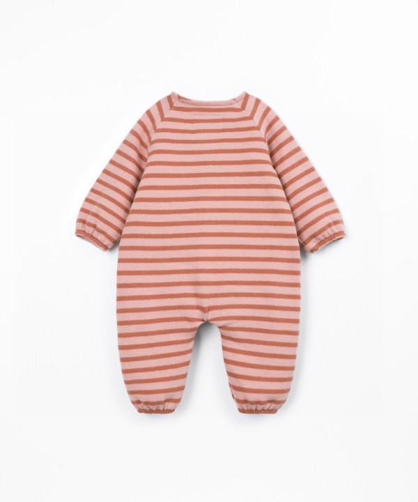 Jersey jumpsuit with a blend of natural and recycled fibers