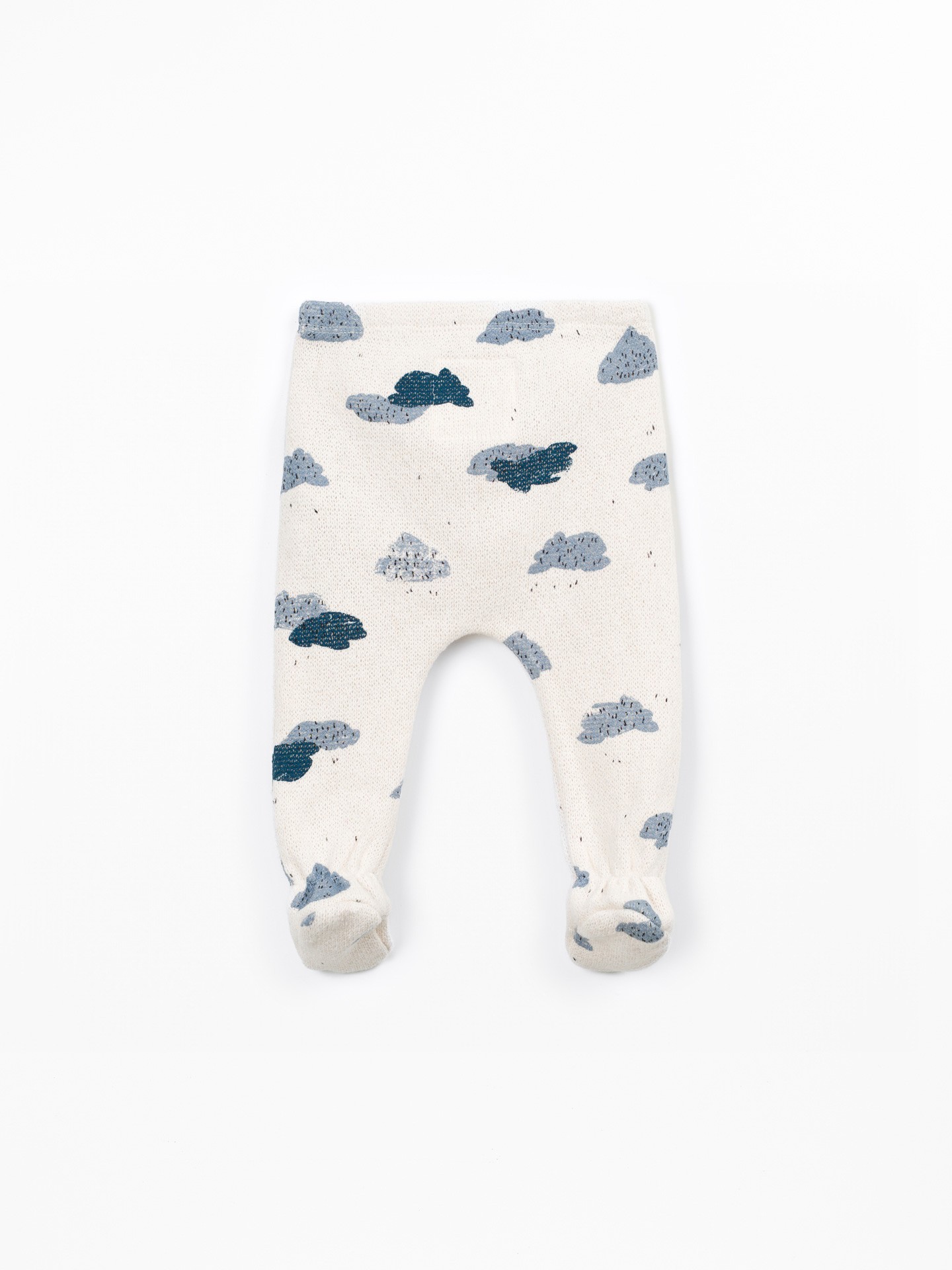 Pantalon en maille avec imprimé de nuages