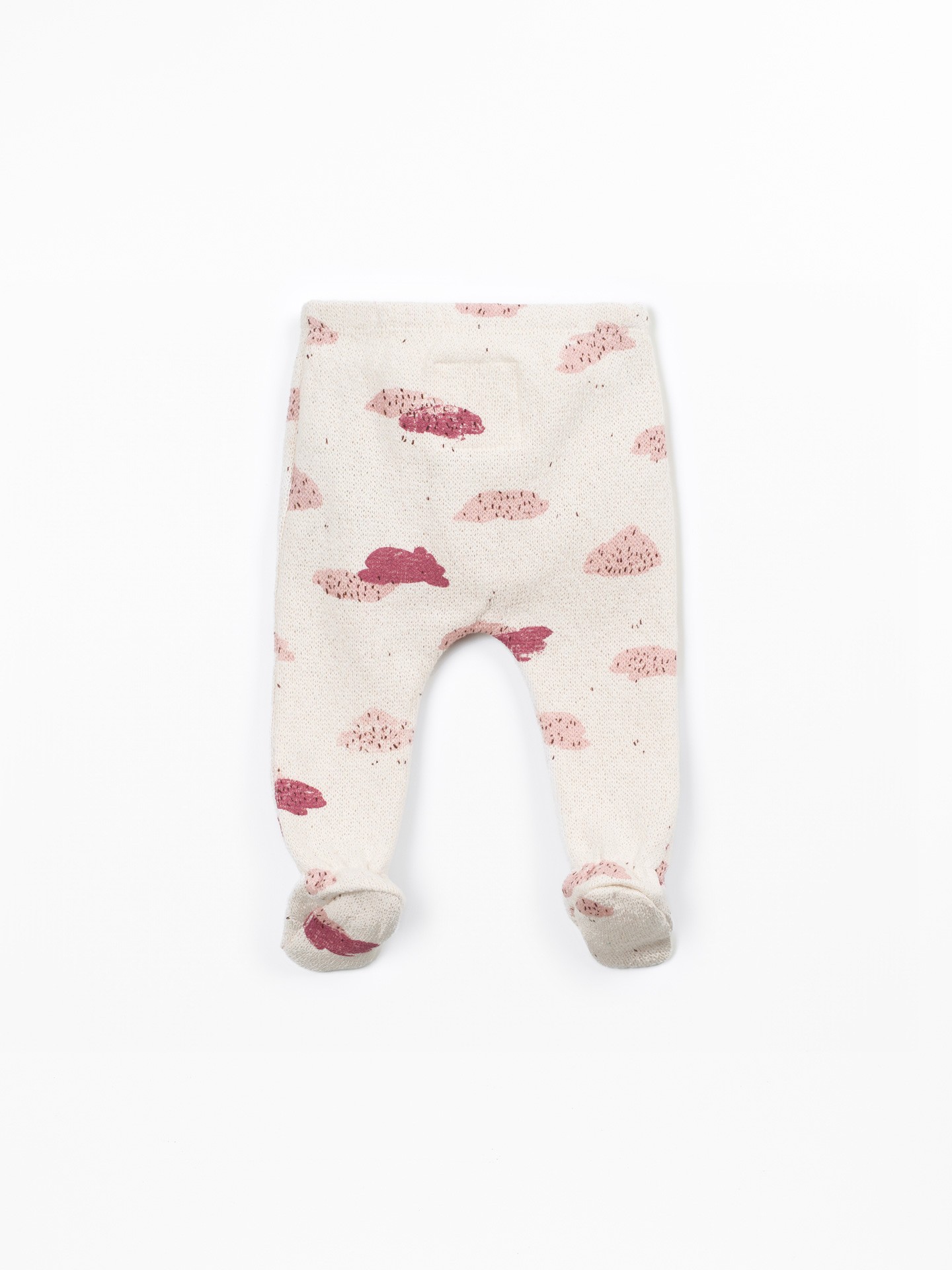 Pantalon en maille avec imprimé nuages