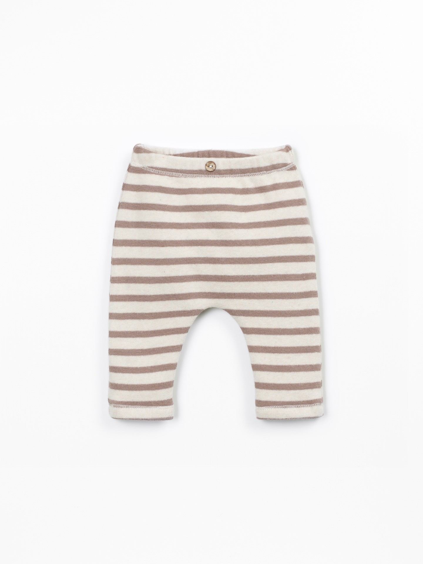 Knit leggings with elastic waistband