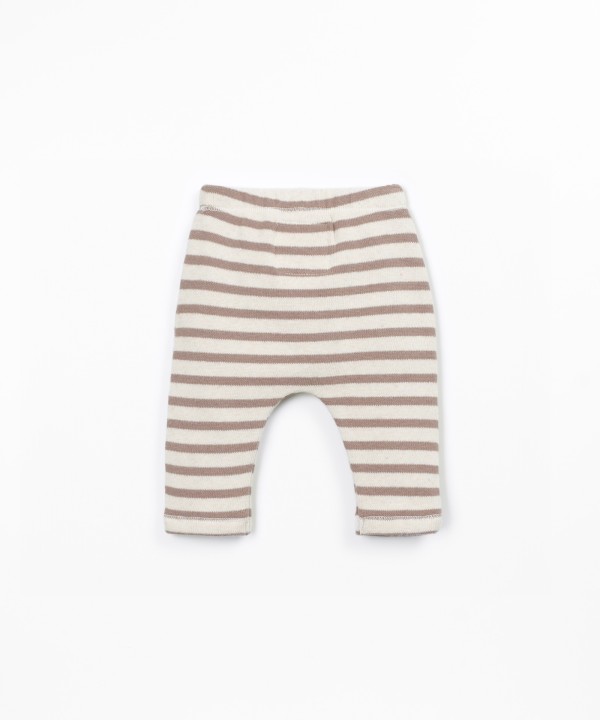 Knit leggings with elastic waistband