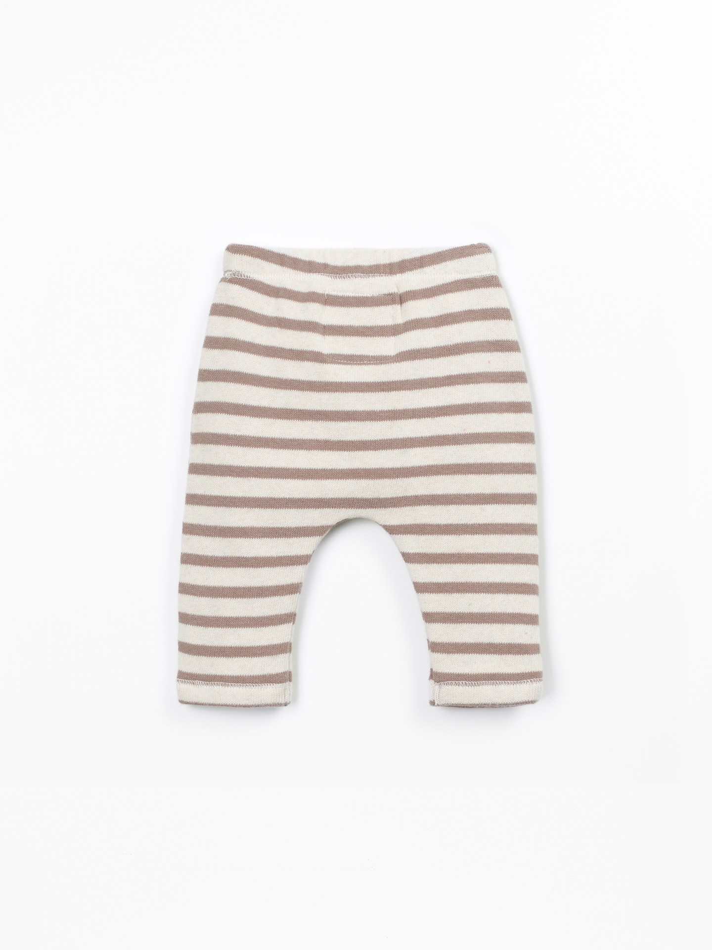 Knit leggings with elastic waistband