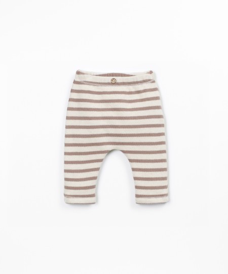 Knit leggings with elastic waistband