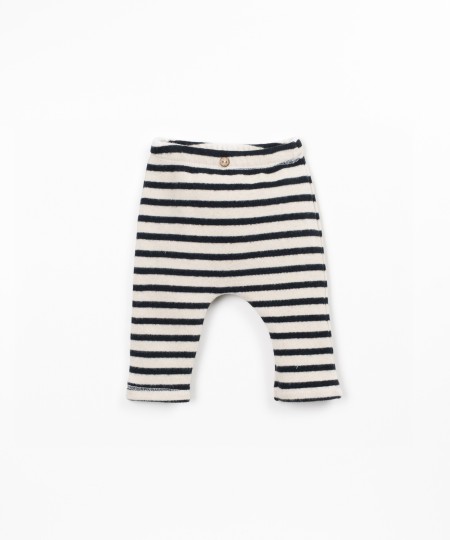 Knit leggings with elastic waistband