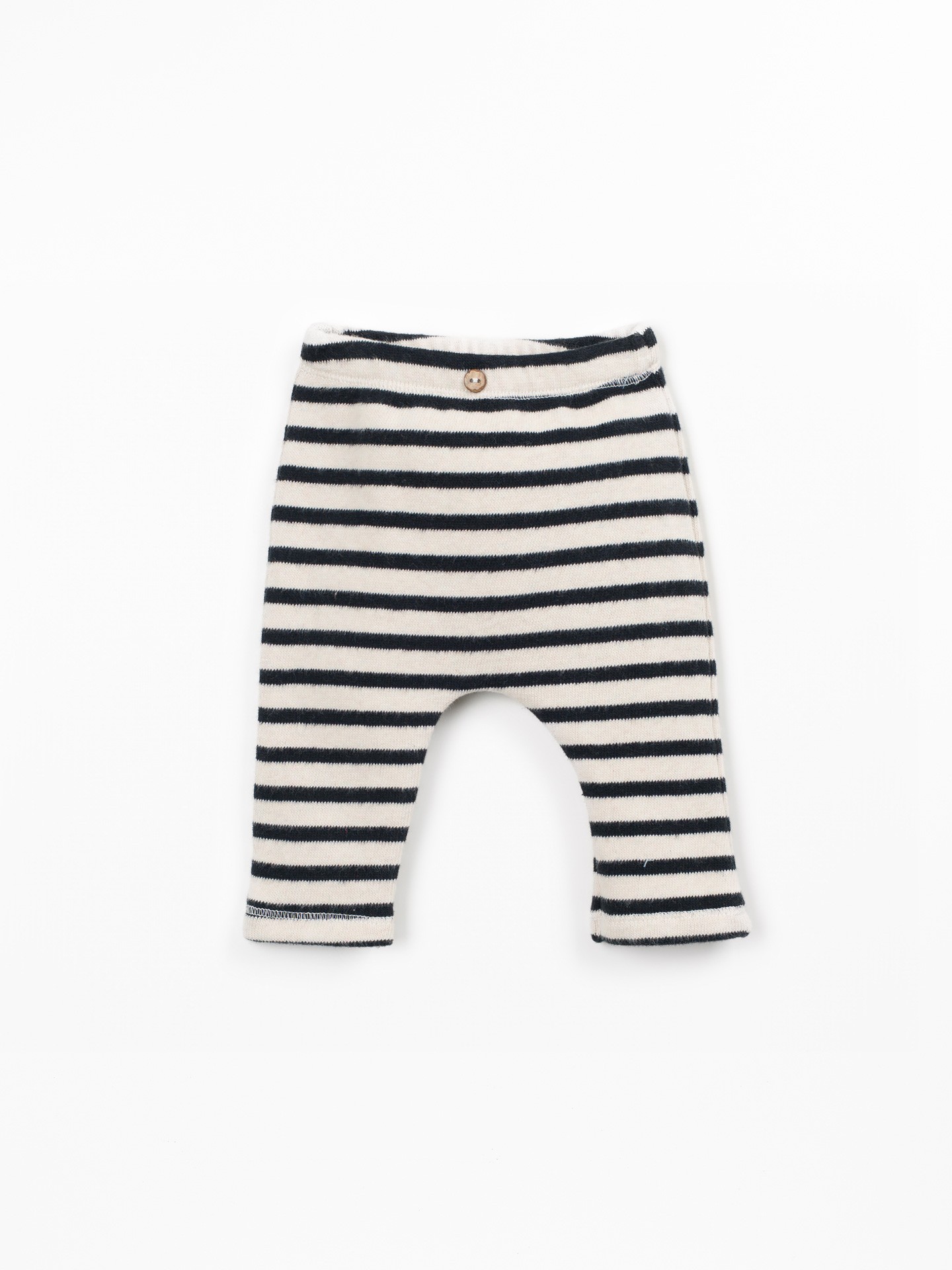 Knit leggings with elastic waistband