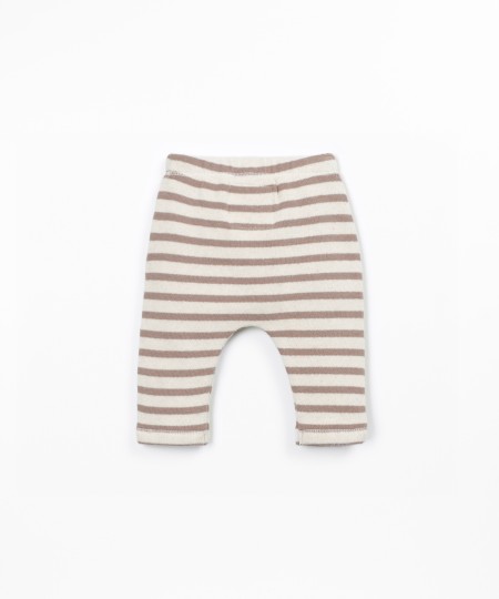 Knit leggings with elastic waistband