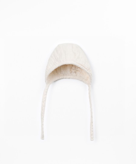 Cotton Cap with Side Flaps and Adjustable Ties