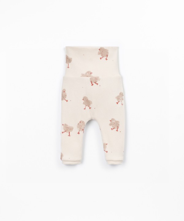 Leggings con estampado de pollitos