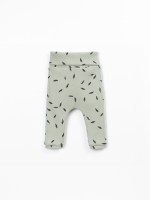 Leggings with little leaves print