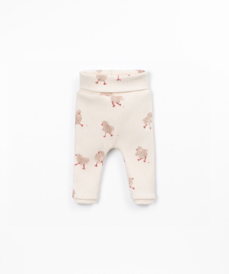 Leggings with chick print