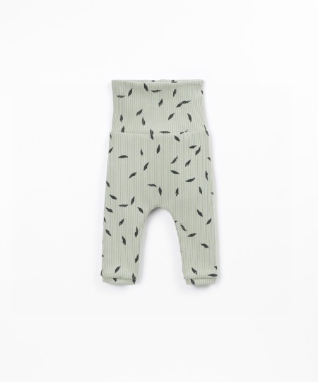 Leggings with little leaves print