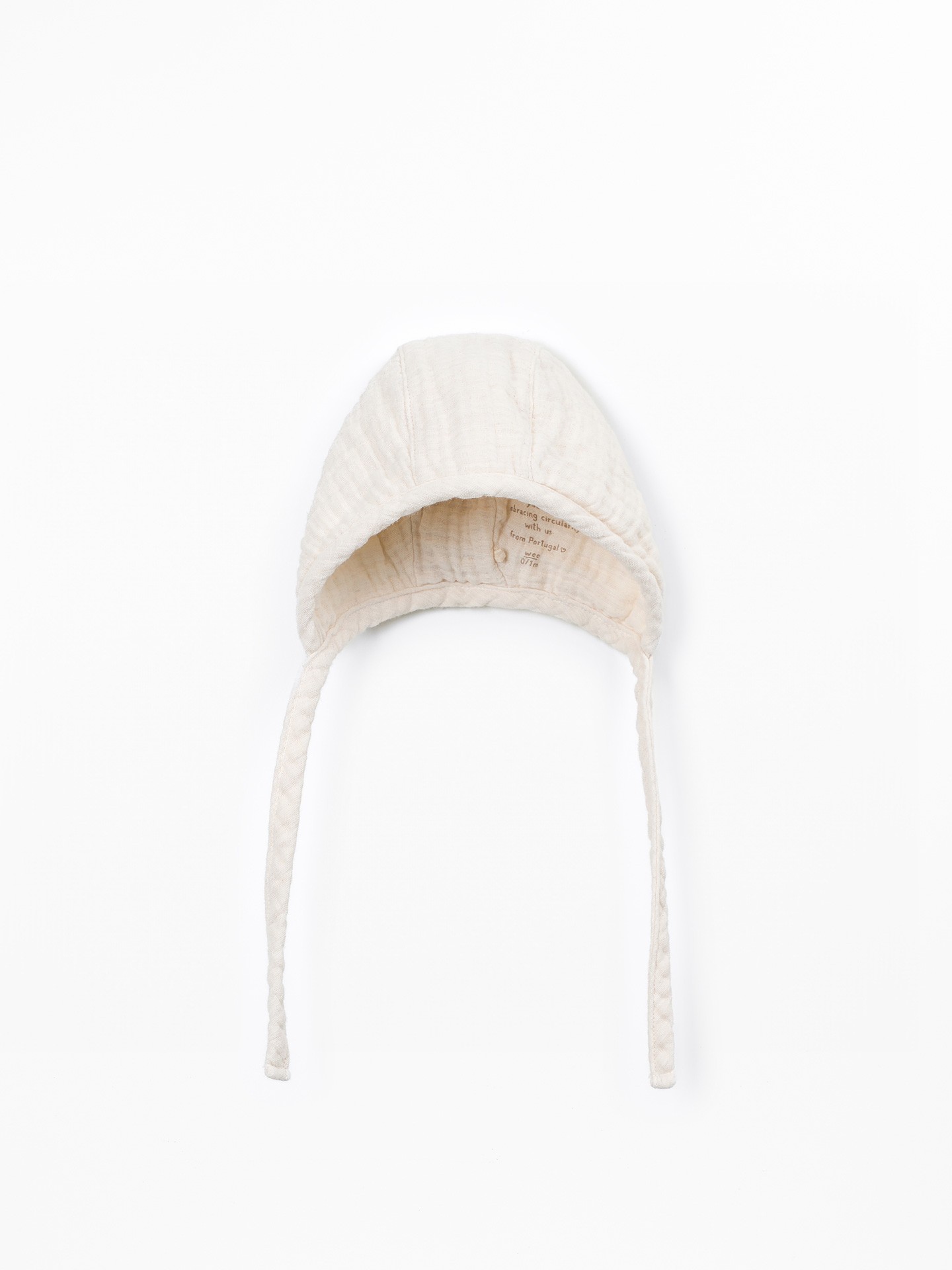 Bonnet en Coton avec Rabats Latéraux et Liens Réglables