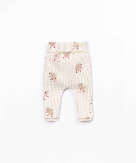 Leggings with chick print