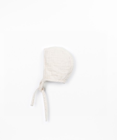 Cotton Cap with Side Flaps and Adjustable Ties
