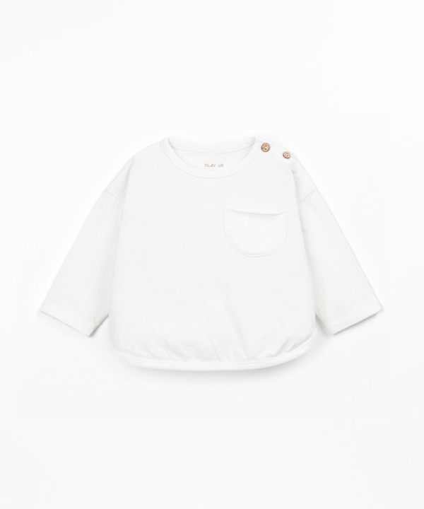 T-shirt de malha em algod�o e algod�o reciclado