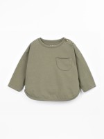 T-shirt de malha em algod�o e algod�o reciclado