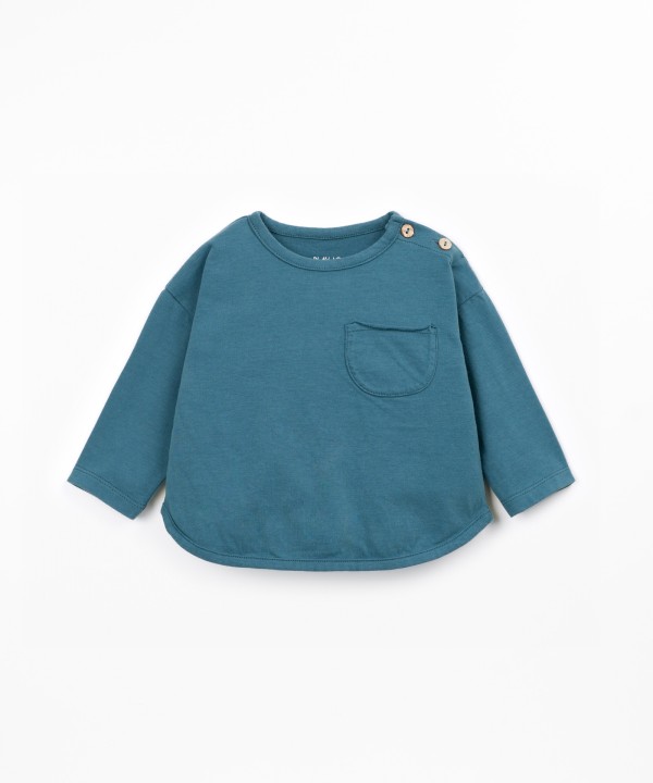 T-shirt de malha em algod�o e algod�o reciclado