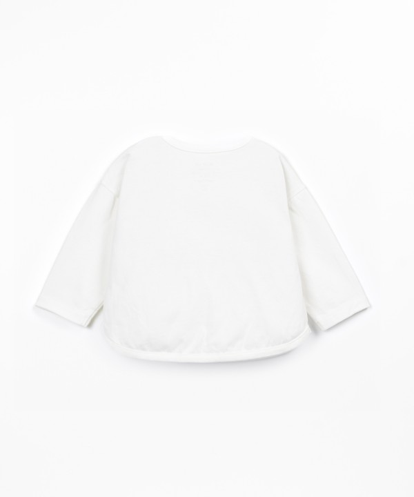 T-shirt de malha em algod�o e algod�o reciclado