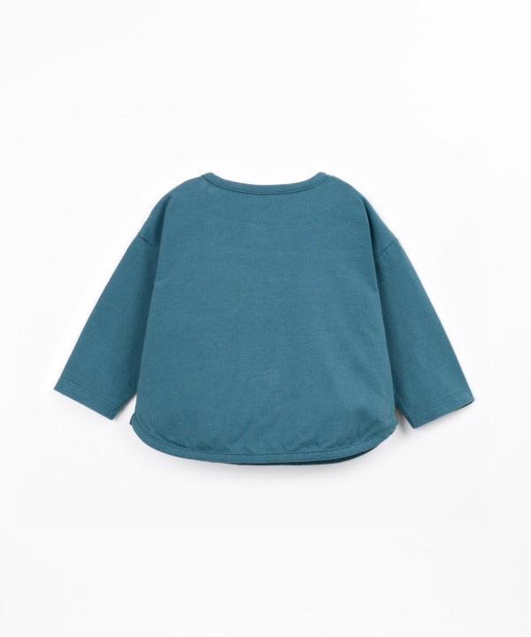 T-shirt de malha em algod�o e algod�o reciclado