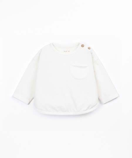 T-shirt de malha em algod�o e algod�o reciclado