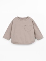 T-shirt de malha em algod�o e algod�o reciclado
