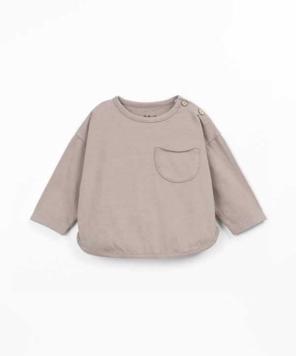 T-shirt de malha em algod�o e algod�o reciclado