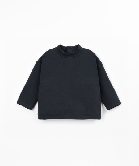 T-shirt di maglina con miscela di fibre naturali e fibre riciclate
