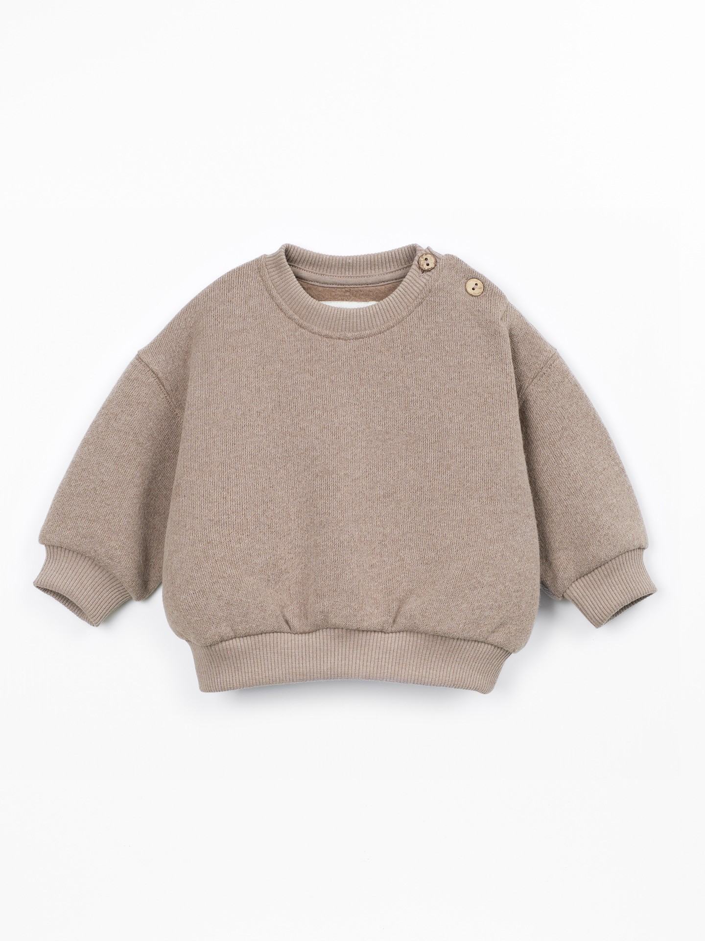 Knit sweater with recycled cotton