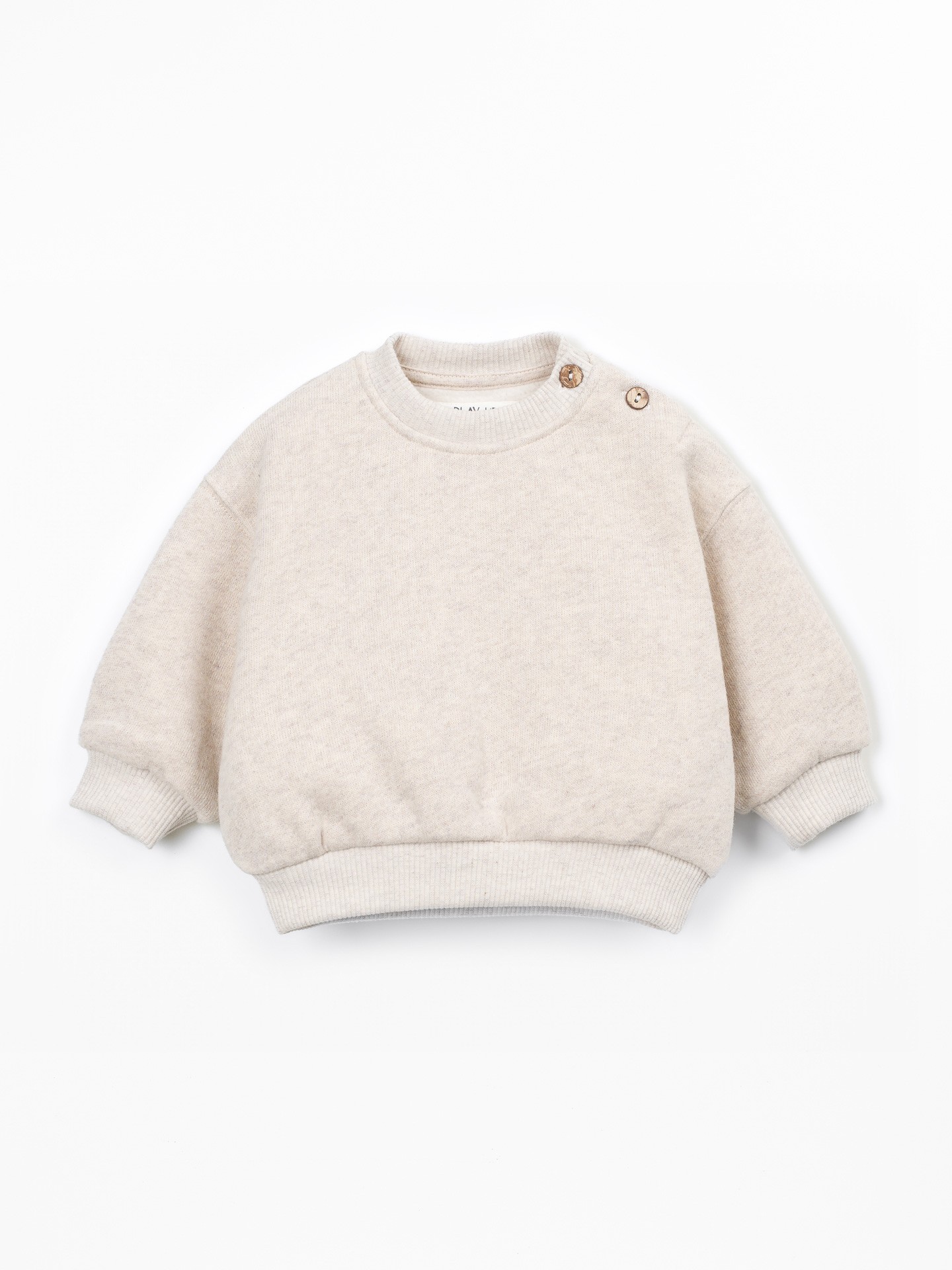 Knit sweater with recycled cotton