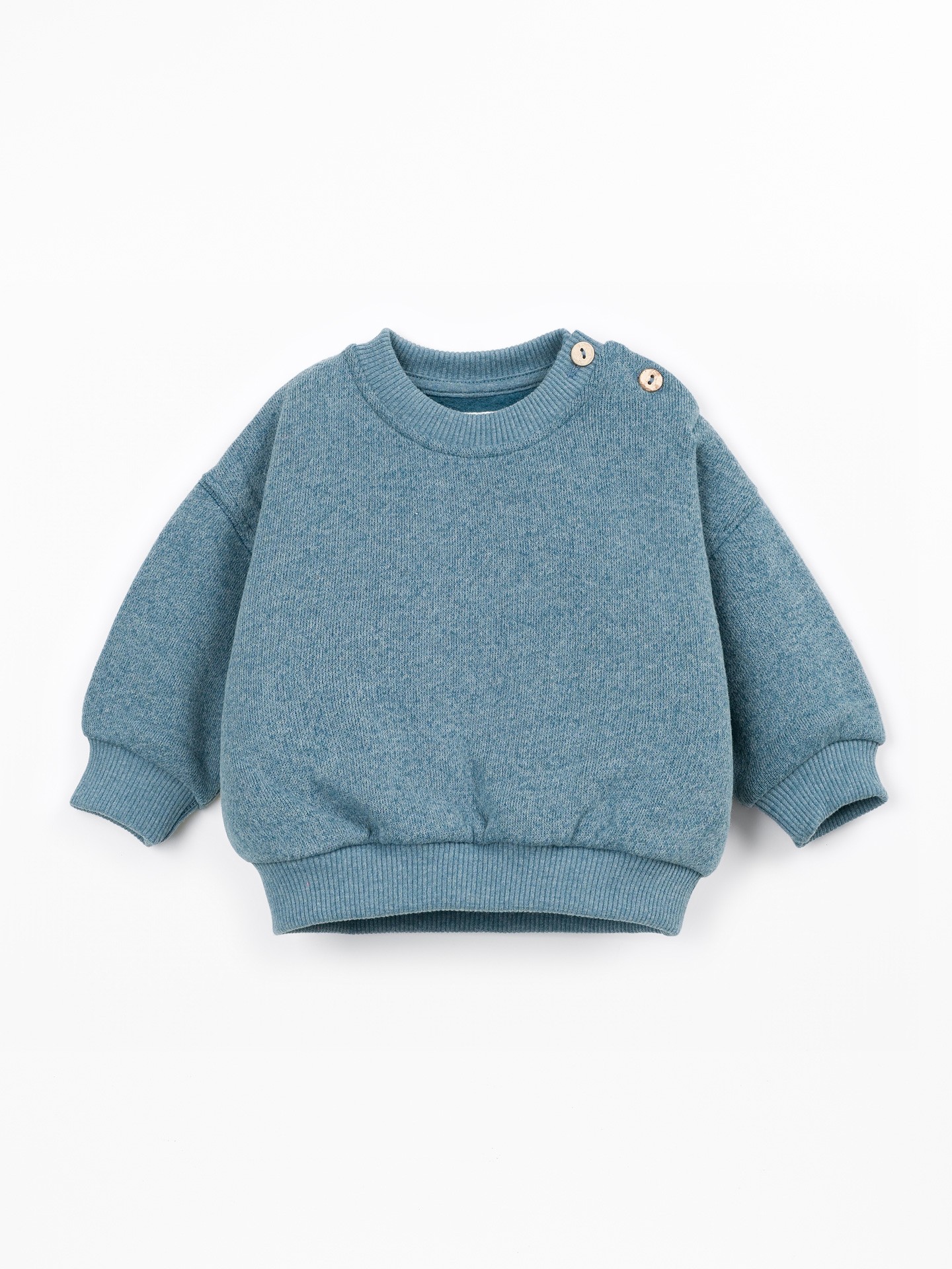Knit sweater with recycled cotton